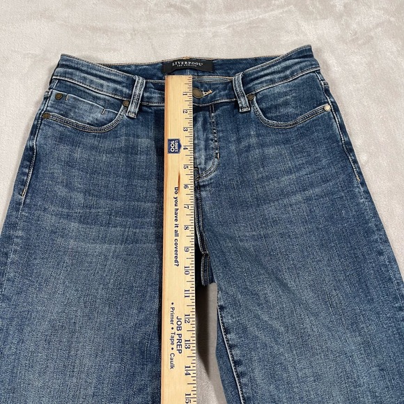 Liverpool Women's Jeans Hannah Crop Flare Denim Stretch Size 6_28 Blue - Picture 5 of 9